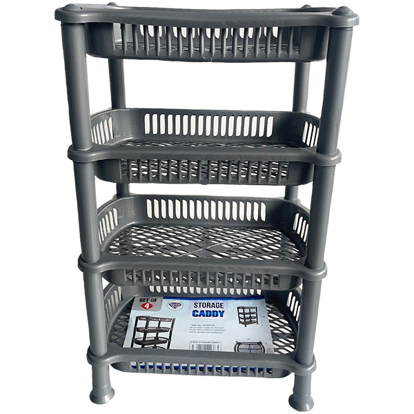 Four Tier Storage Basket Caddy
Silver
