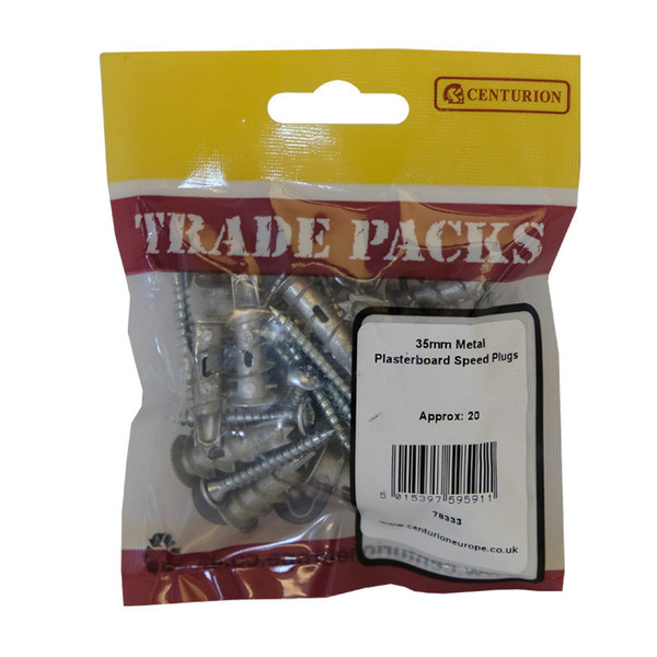 Plasterboard Fixing Plugs - Metal - 35mm - (14PK)