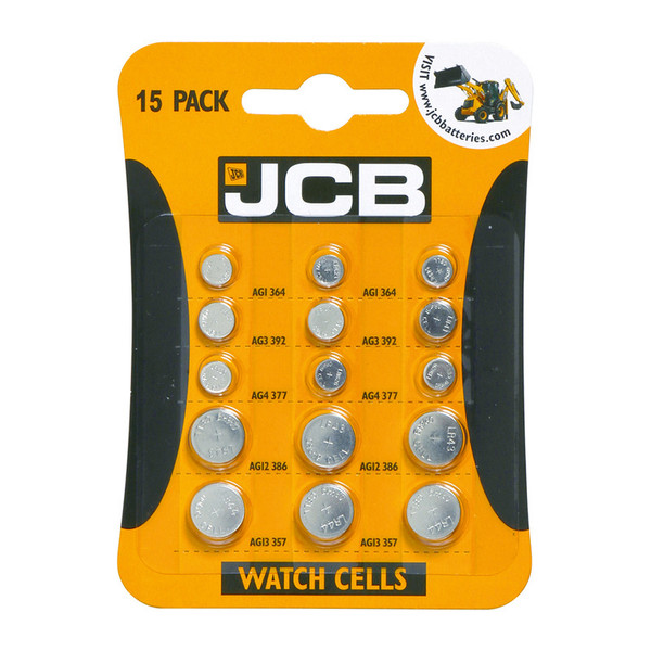 JCB Assorted Coin Cell Battery, 15 Pack