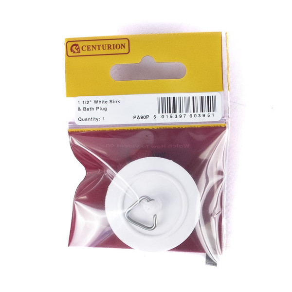 Plug - Sink Bath - White - 1 1/2"