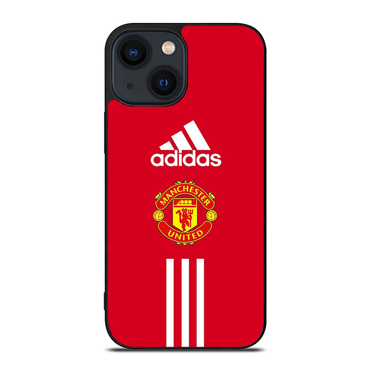 MANCHESTER UNITED ADIDAS STRIPE iPhone 15 Plus Case Cover