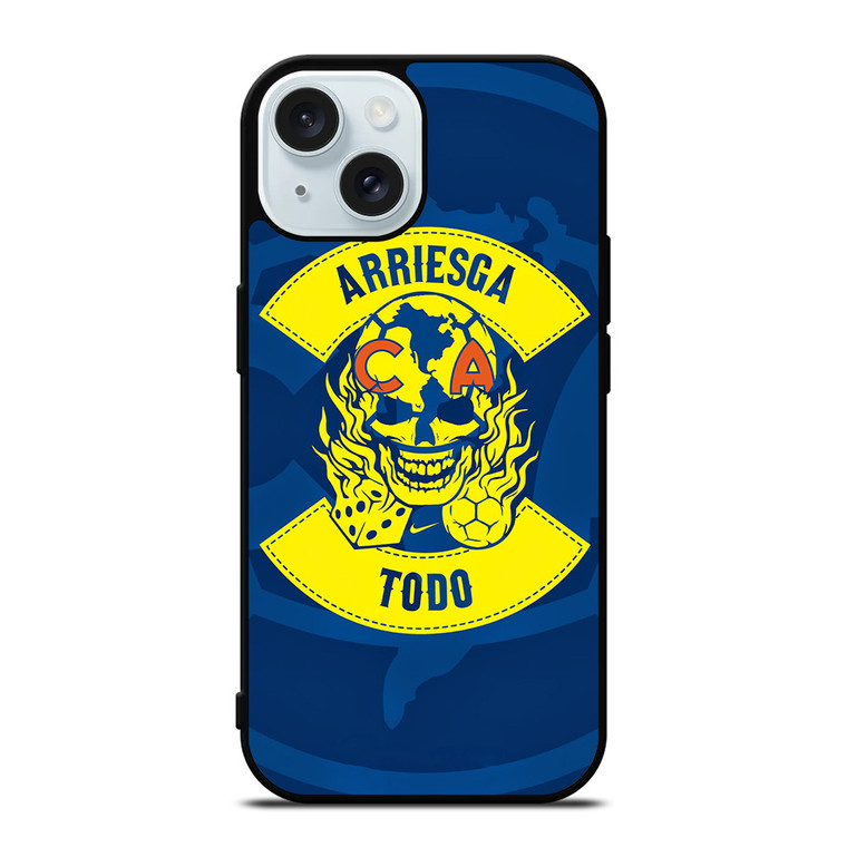 CLUB AMERICA ARRIESGA TODO LOGO iPhone 15 Case Cover