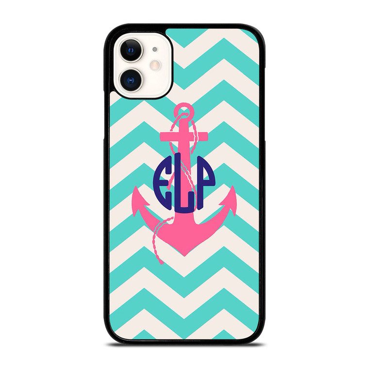 ANCHOR MONOGRAM STRIPE LOGO iPhone 11 Case Cover