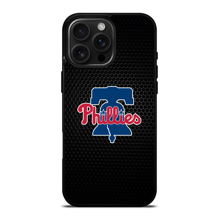 PHILADELPHIA PHILLIES MLB METAL LOGO iPhone 16 Pro Max Case Cover