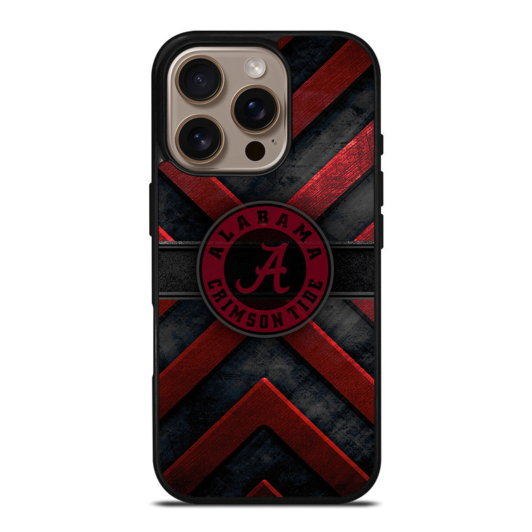 ALABAMA CRIMSON TIDE STRIPE LOGO iPhone 16 Pro Case Cover