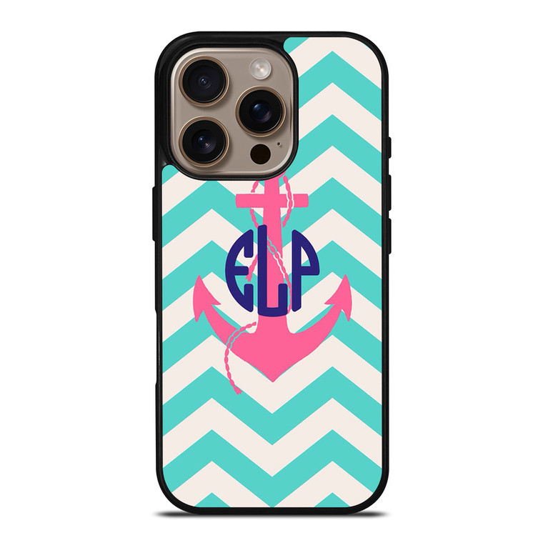 ANCHOR MONOGRAM STRIPE LOGO iPhone 16 Pro Case Cover