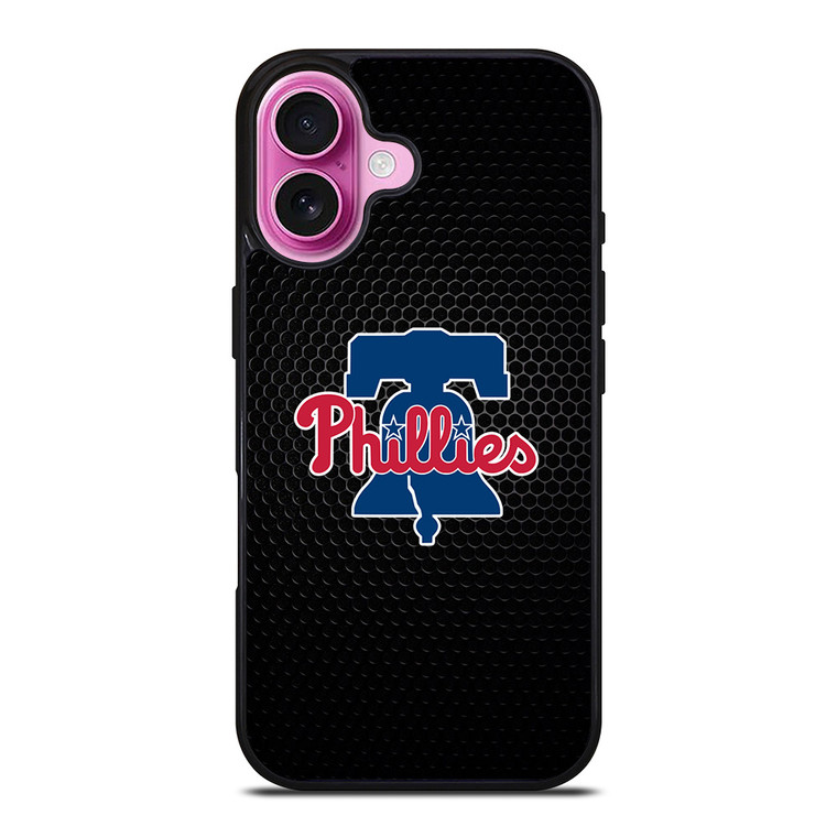 PHILADELPHIA PHILLIES MLB METAL LOGO iPhone 16 Plus Case Cover