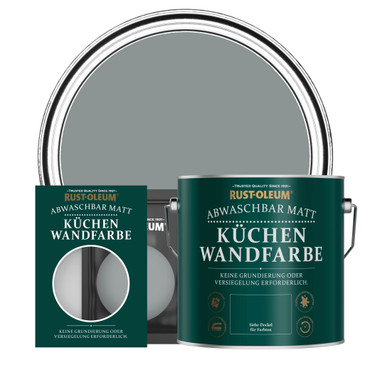 Küchenwandfarbe, Matt - Blaugrau
