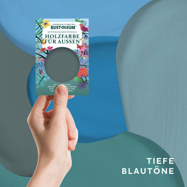 Holzfarbe Für Aussen Testerbox  -  Tiefe Blautöne