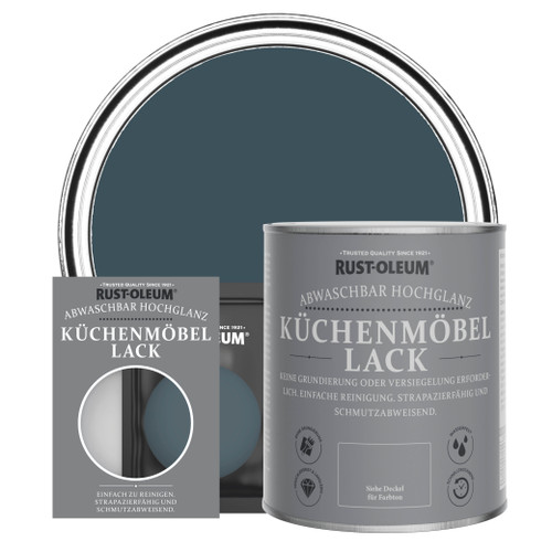 Küchenmöbellack, Hochglanz - Abendblau