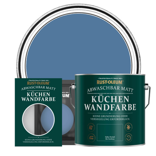 Küchenwandfarbe, Matt - Blaue Seide