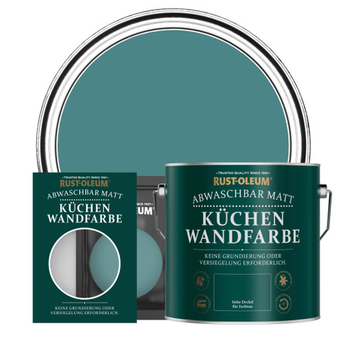 Küchenwandfarbe, Matt - Pfauenfeder