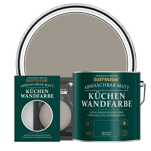 Küchenwandfarbe, Matt - Trüffel