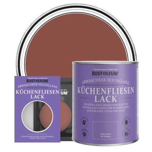Küchenfliesenlack, Hochglanz - Ziegelrot