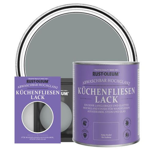 Küchenfliesenlack, Hochglanz - Blaugrau