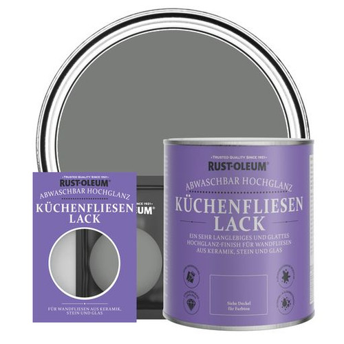 Küchenfliesenlack, Hochglanz - Fackelgrau