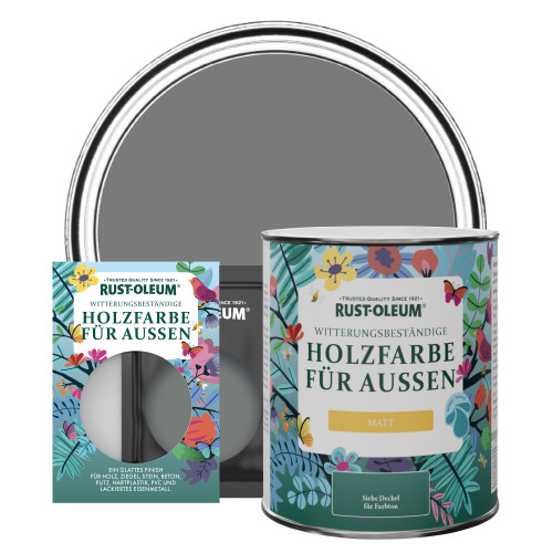 Holzfarbe Für Aussen, Matt - Fackelgrau