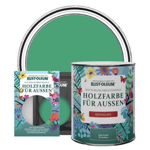Holzfarbe Für Aussen, Hochglanz - Smaragd
