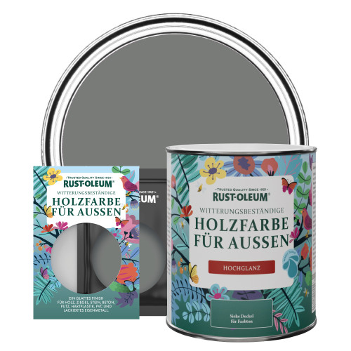 Holzfarbe Für Aussen, Hochglanz - Fackelgrau