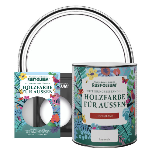 Holzfarbe Für Aussen, Hochglanz - Baumwolle