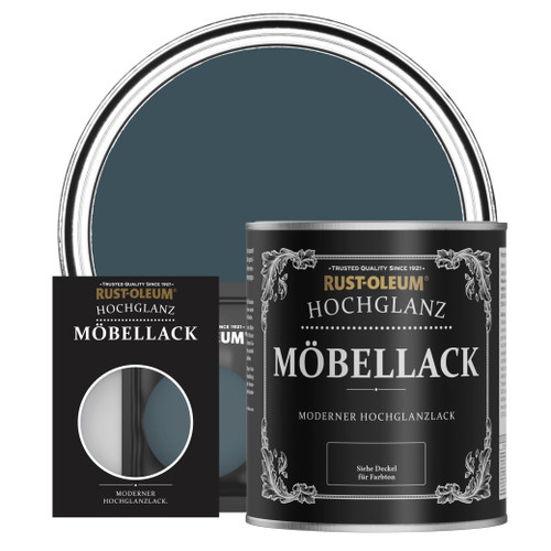Möbellack, Hochglanz - Abendblau