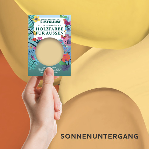 Holzfarbe Für Aussen Testerbox  -  Sonnenuntergang