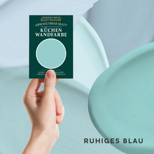 Küchenwand- und Deckenfarbe Testerbox  -  Ruhiges Blau