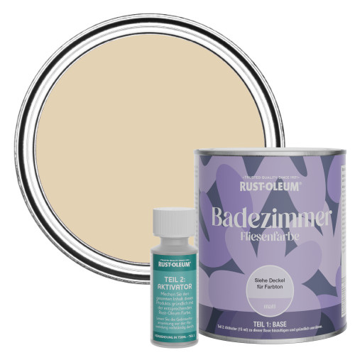 Badezimmer Fliesenlack, Matt - Sandgelb