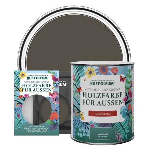 Holzfarbe Für Aussen, Hochglanz - Erdbraun