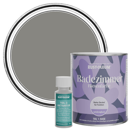 Badezimmer Fliesenlack, Seidenglanz - Beton Grau
