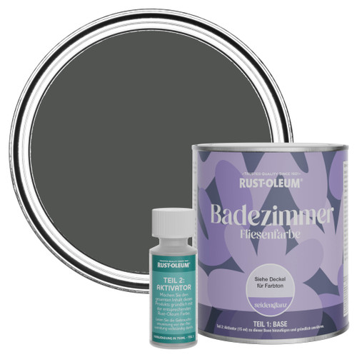 Badezimmer Fliesenlack, Seidenglanz - Graphit