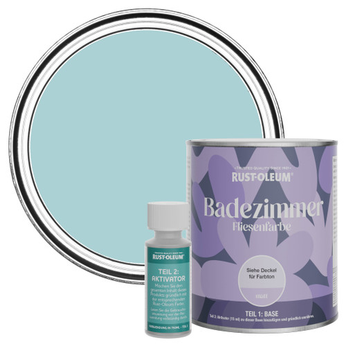 Badezimmer Fliesenlack, Matt - Inselblau