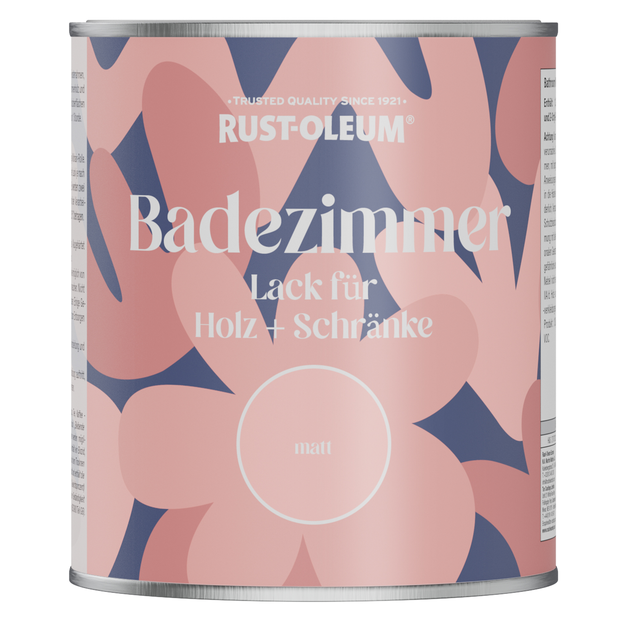 Badezimmerlack für Holz und Schränke, Matt - Bordeaux 750ml