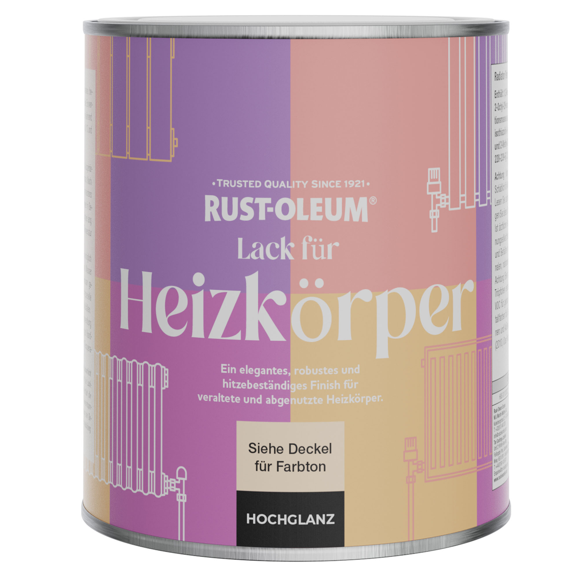 Heizkörperlack, Hochglanz - Bordeaux 750ml