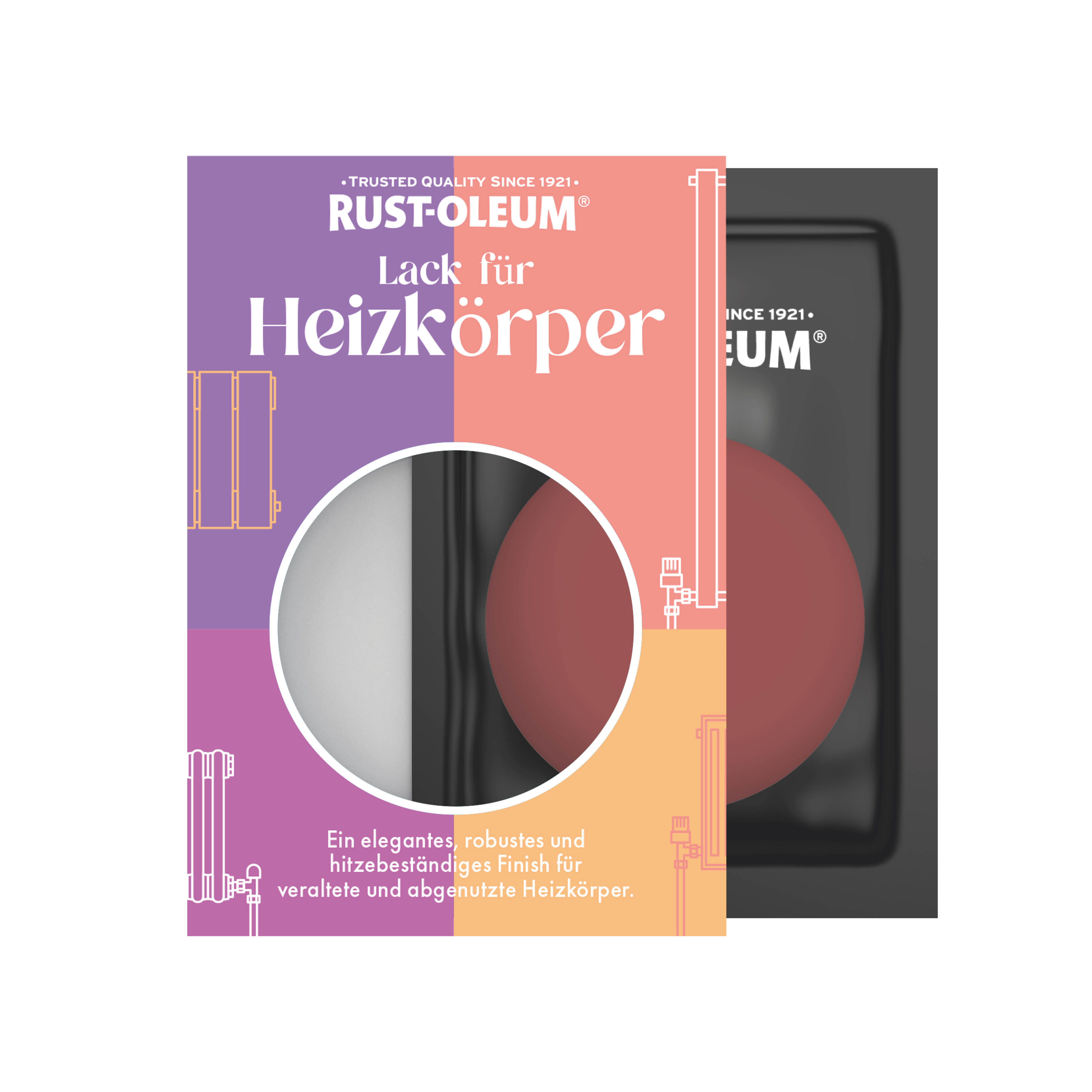 Heizkörperlack, Seidenglanz - Bordeaux 10ml