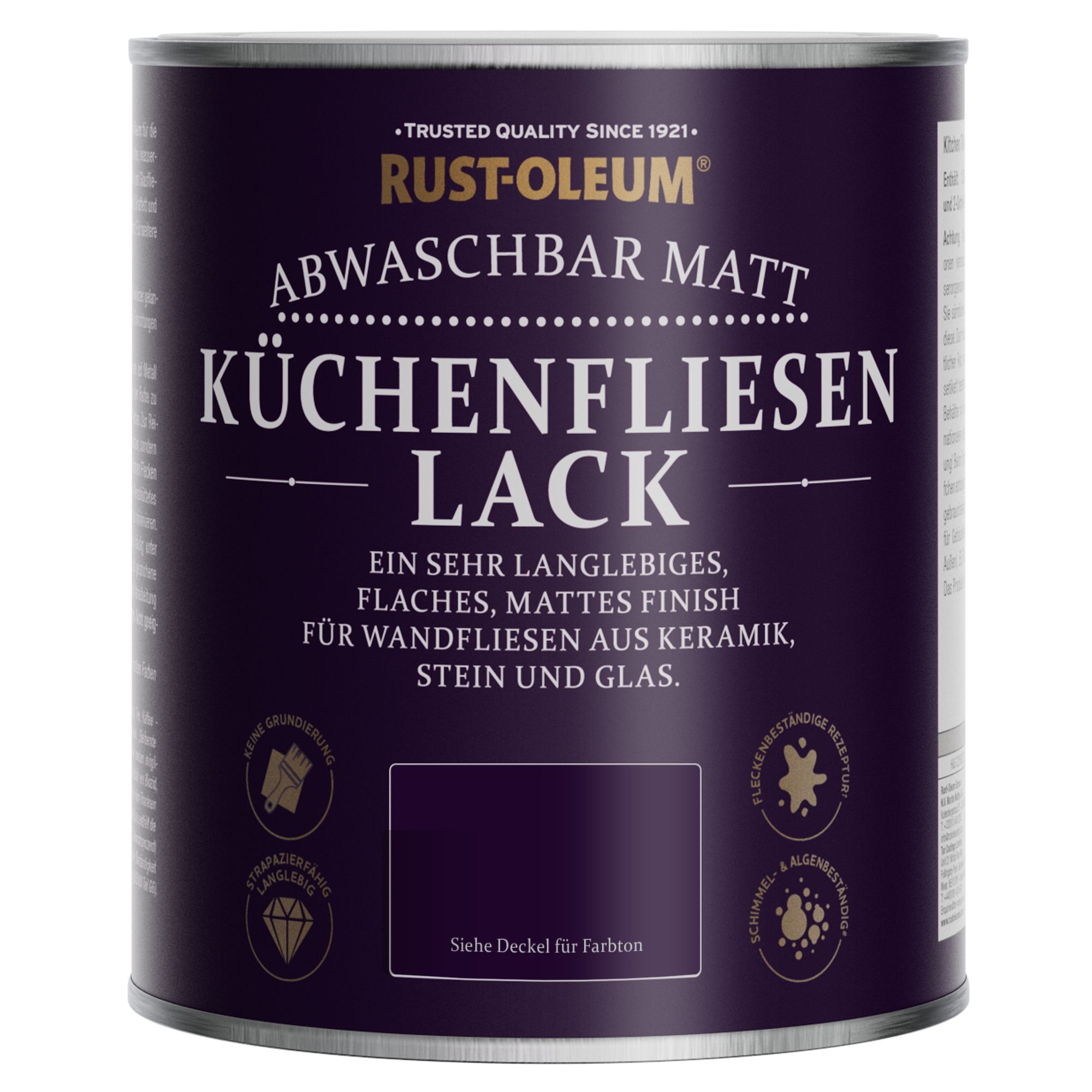 Küchenfliesenlack, Matt - Bordeaux 750ml