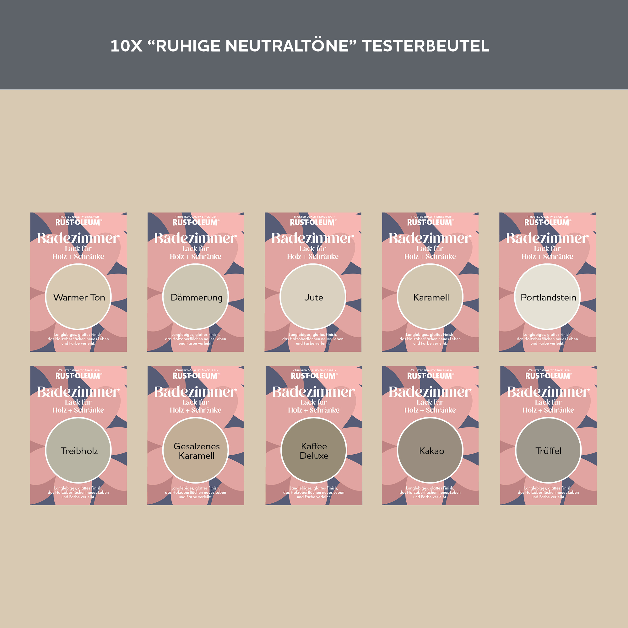 Badezimmer Holz und Schränke Testerbox  -  Ruhige Neutraltöne