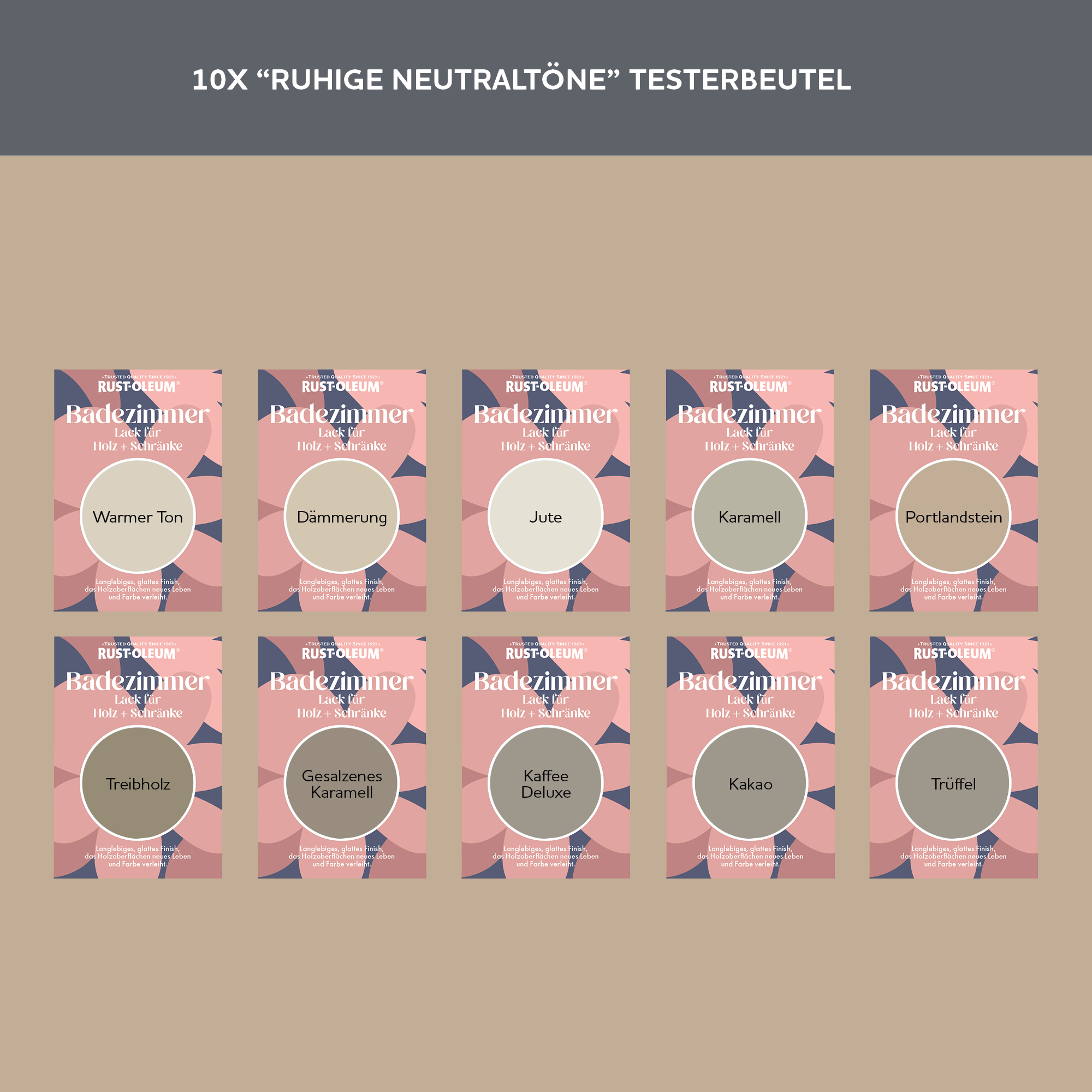 Badezimmer Holz und Schränke Testerbox  -  Ruhige Neutraltöne