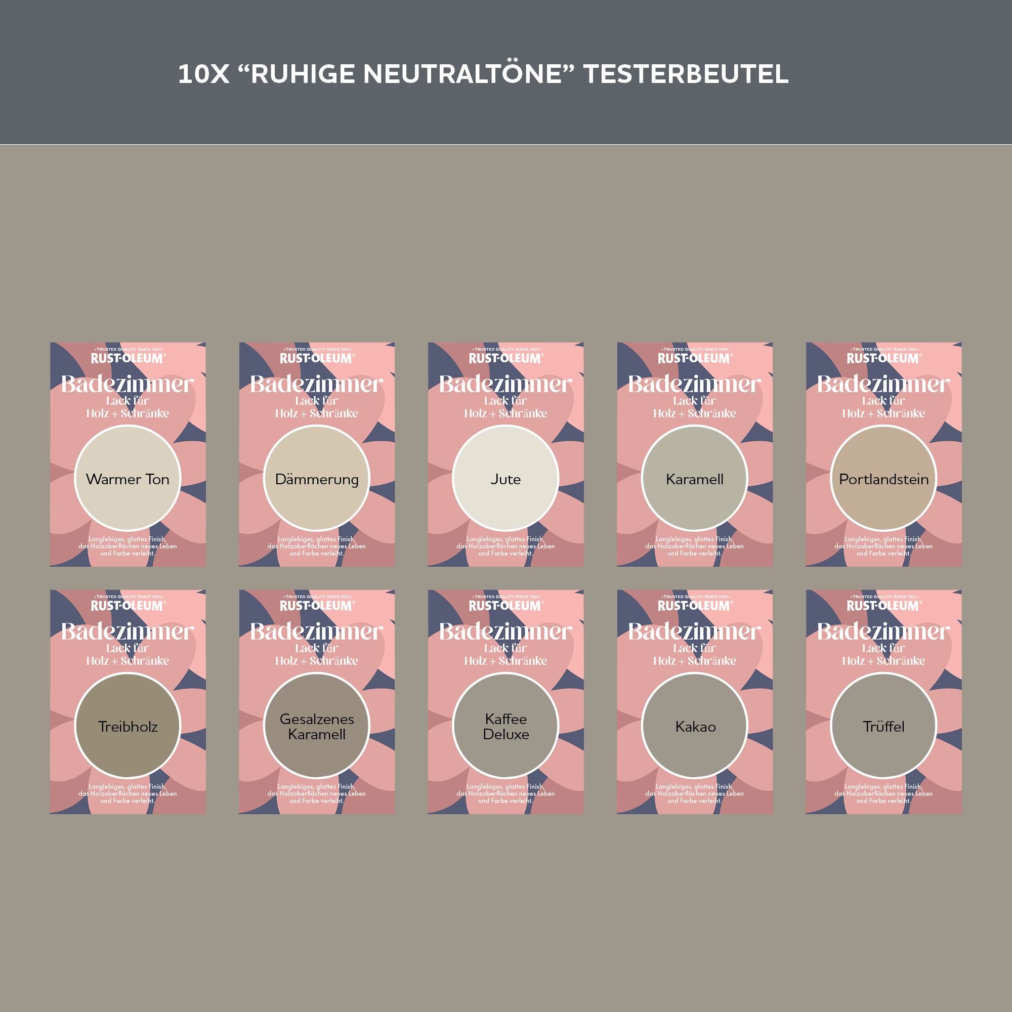 Badezimmer Holz und Schränke Testerbox  -  Ruhige Neutraltöne