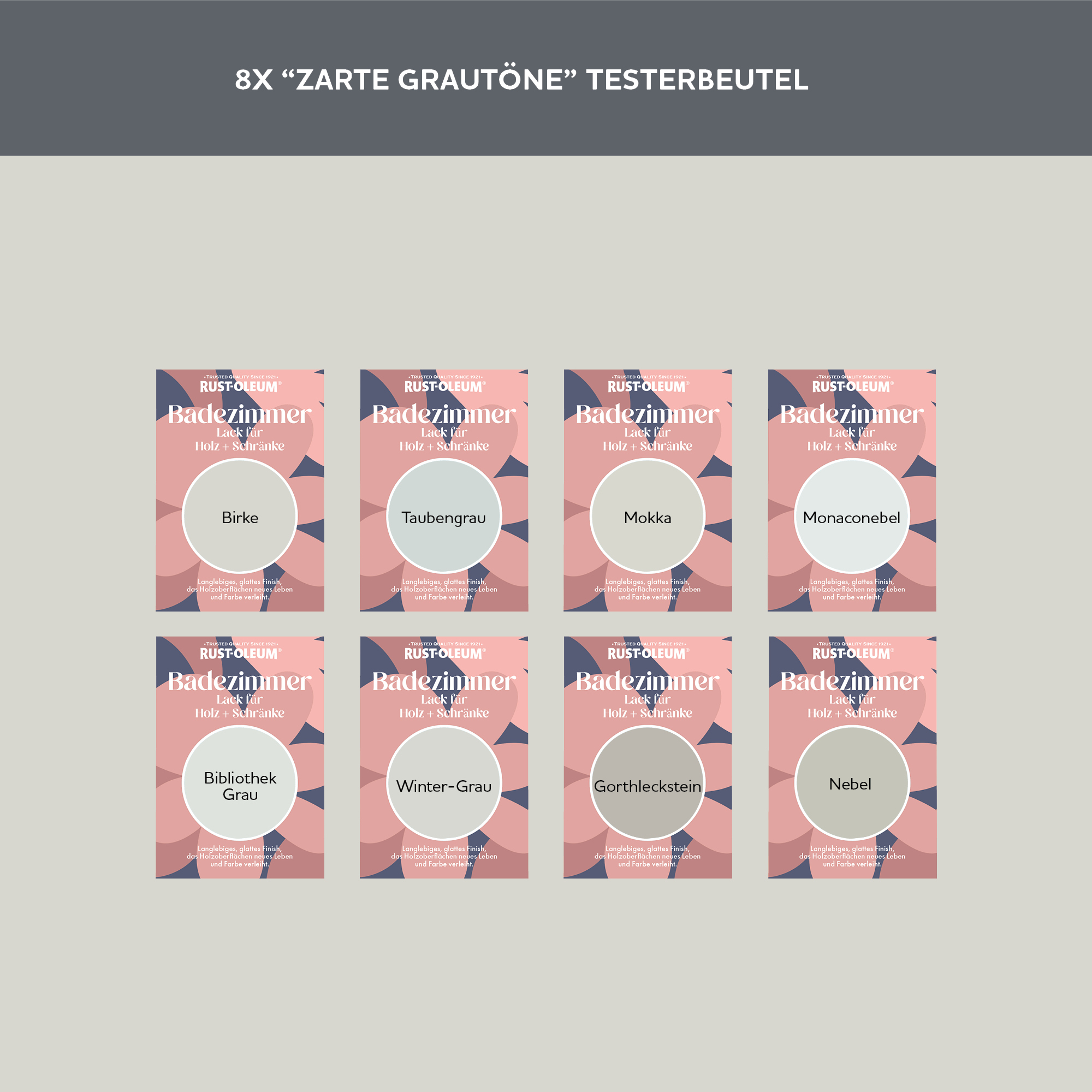 Badezimmer Holz und Schränke Testerbox -  Zarte Grautöne