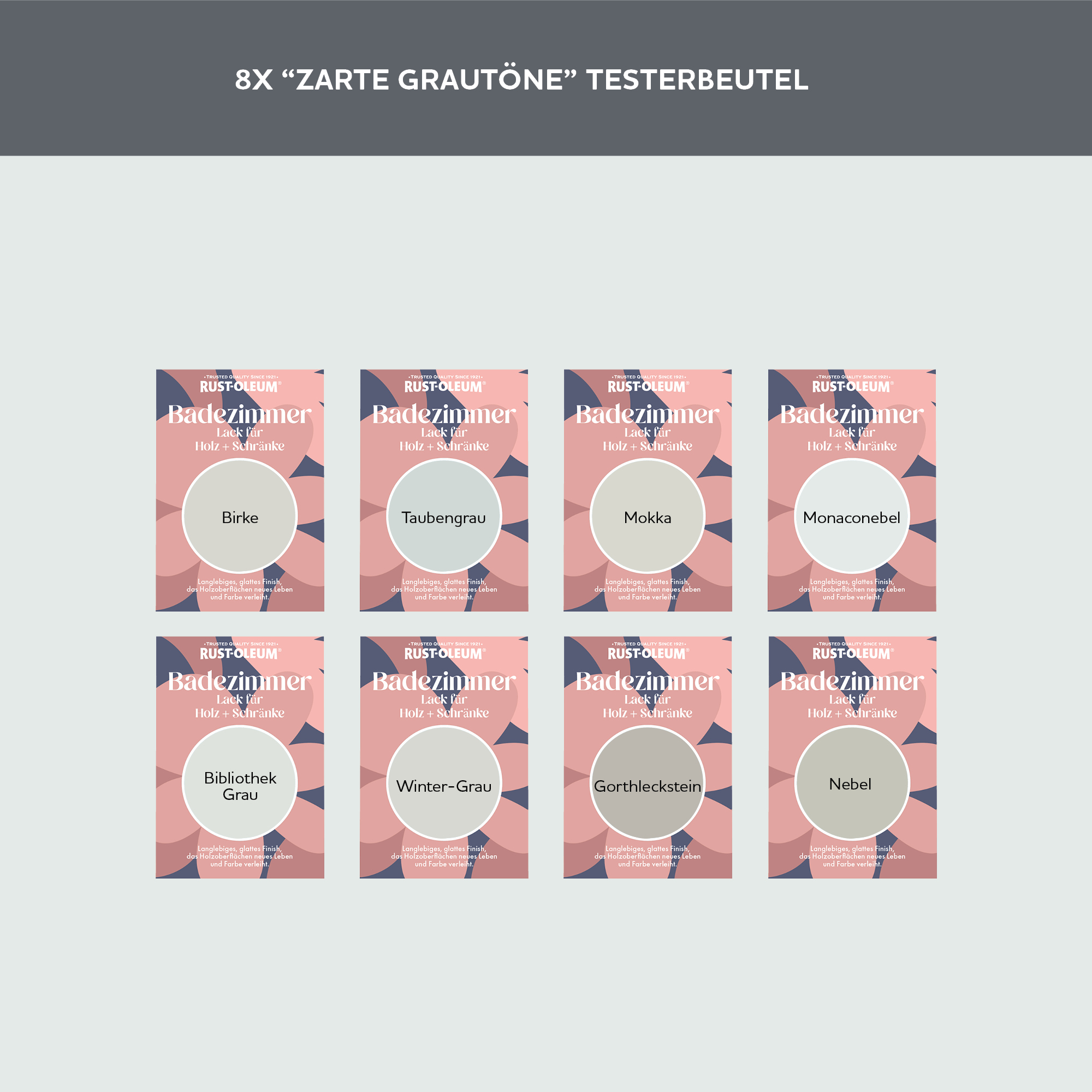 Badezimmer Holz und Schränke Testerbox -  Zarte Grautöne