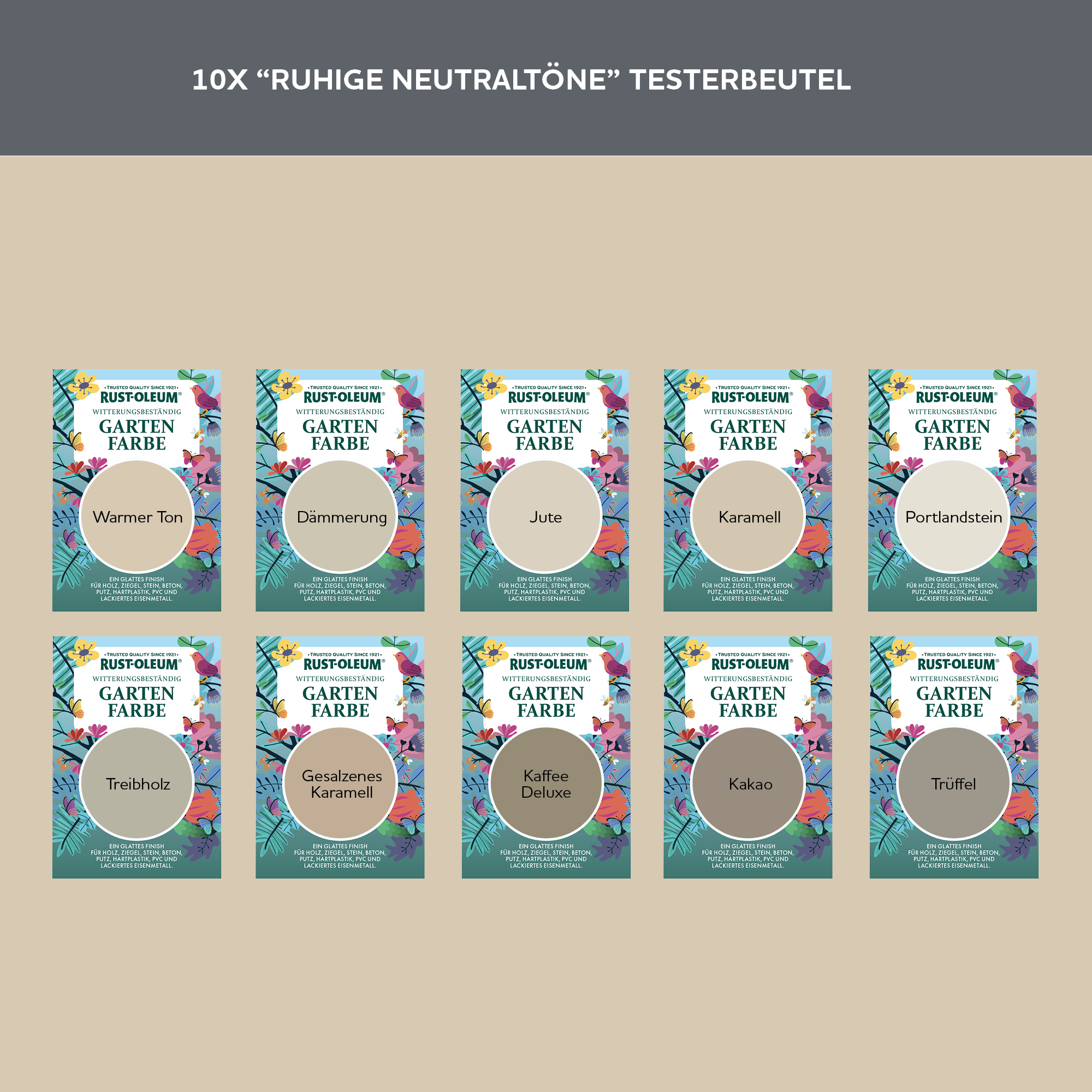 Holzfarbe Für Aussen Testerbox  -  Ruhige Neutraltöne