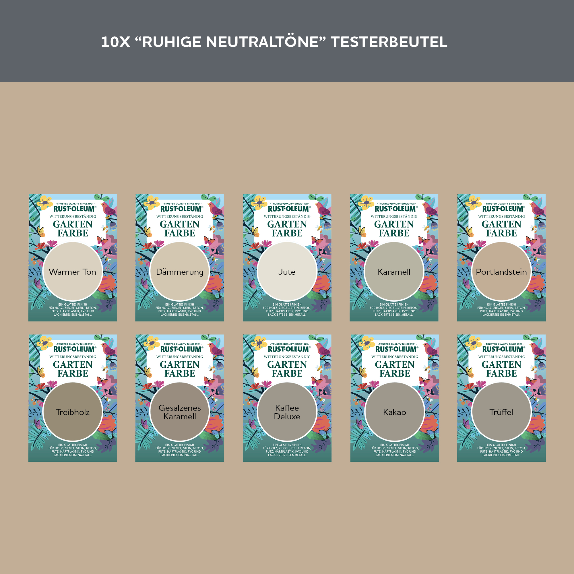 Holzfarbe Für Aussen Testerbox  -  Ruhige Neutraltöne