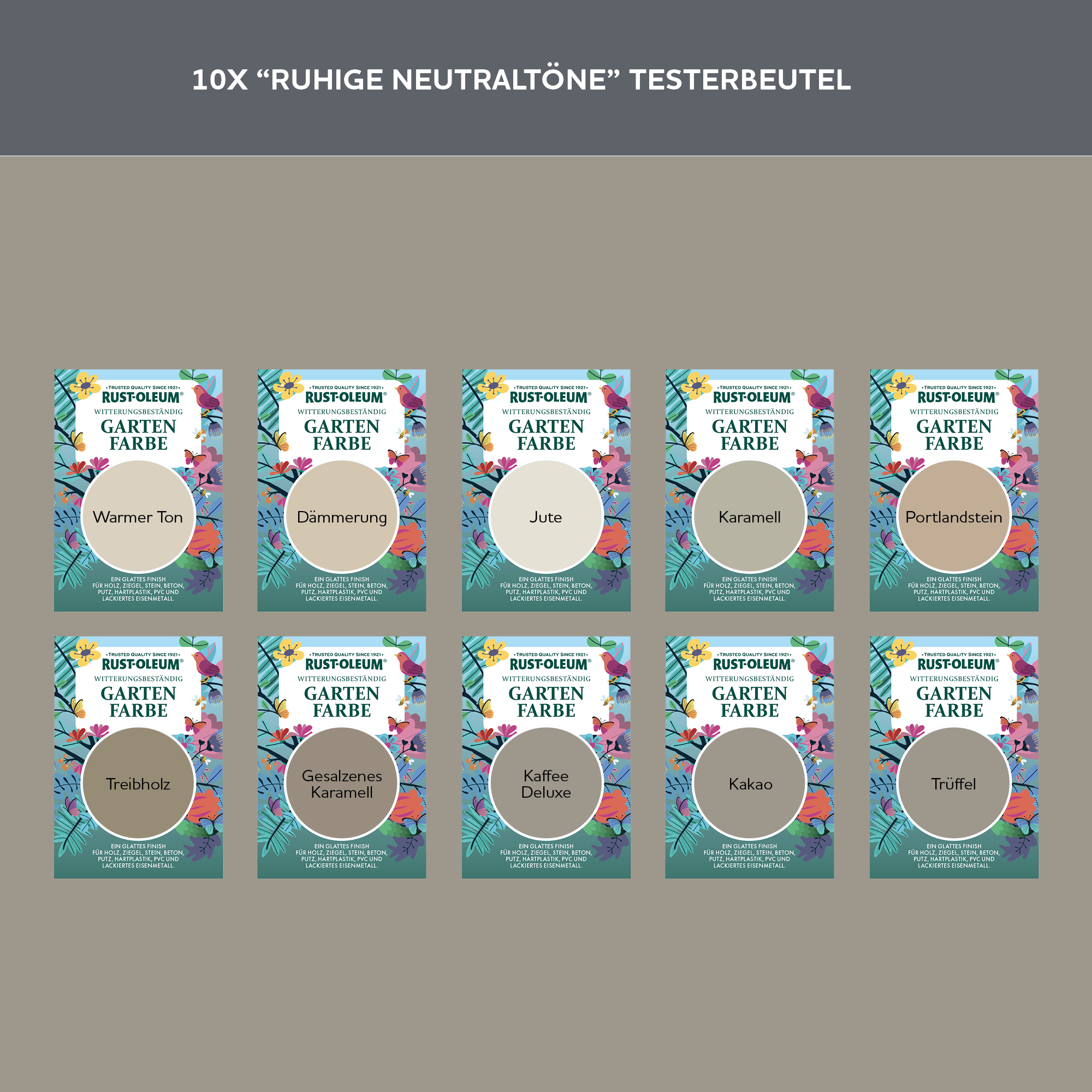 Holzfarbe Für Aussen Testerbox  -  Ruhige Neutraltöne
