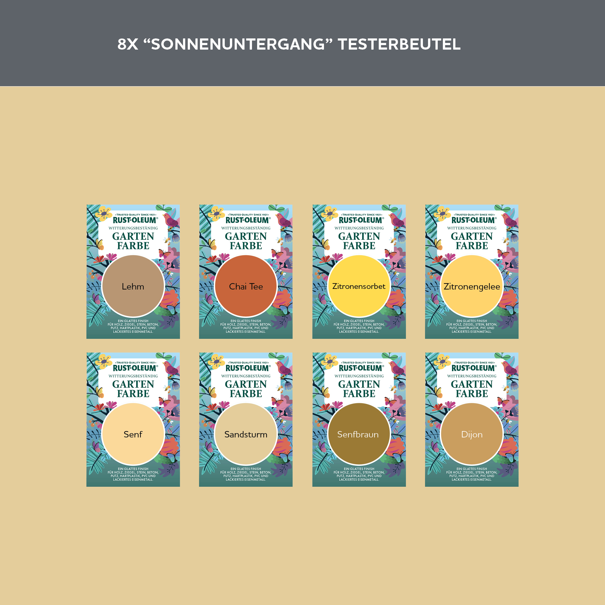 Holzfarbe Für Aussen Testerbox  -  Sonnenuntergang