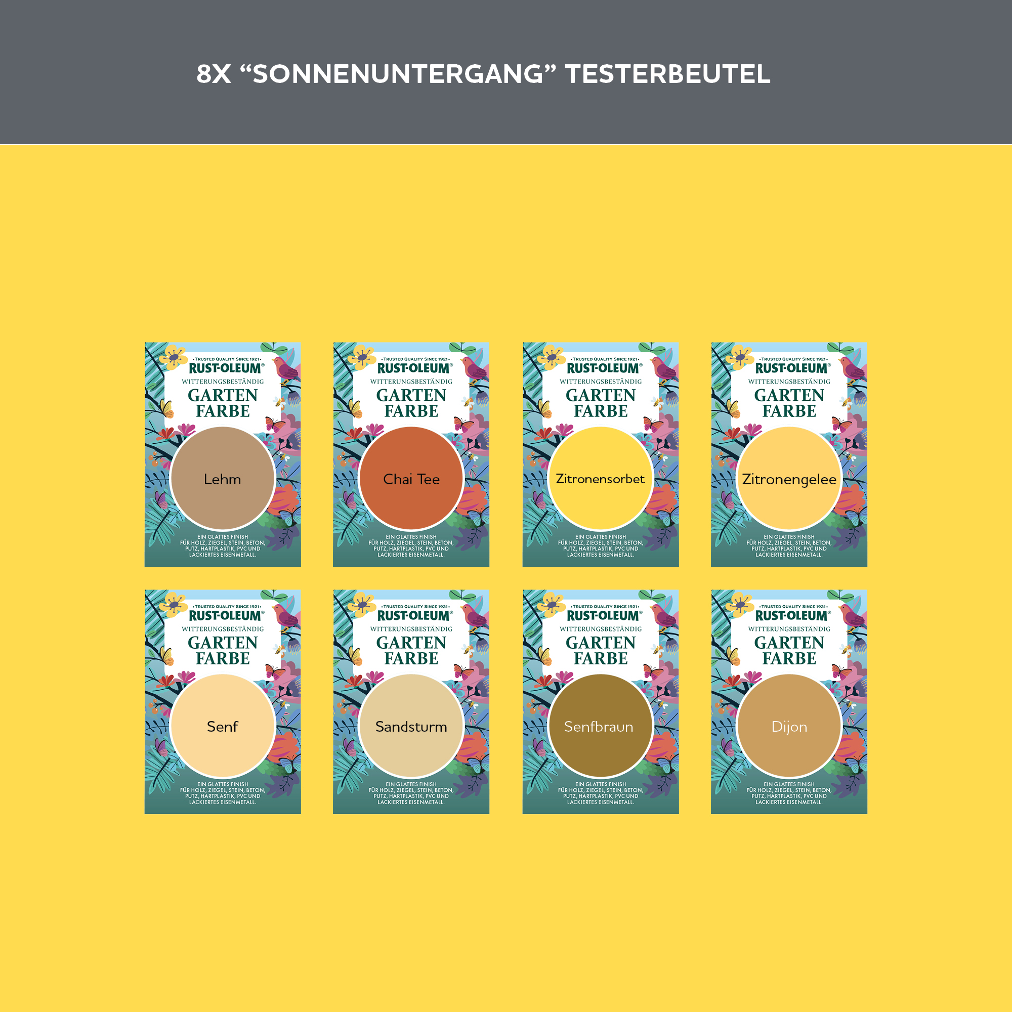 Holzfarbe Für Aussen Testerbox  -  Sonnenuntergang