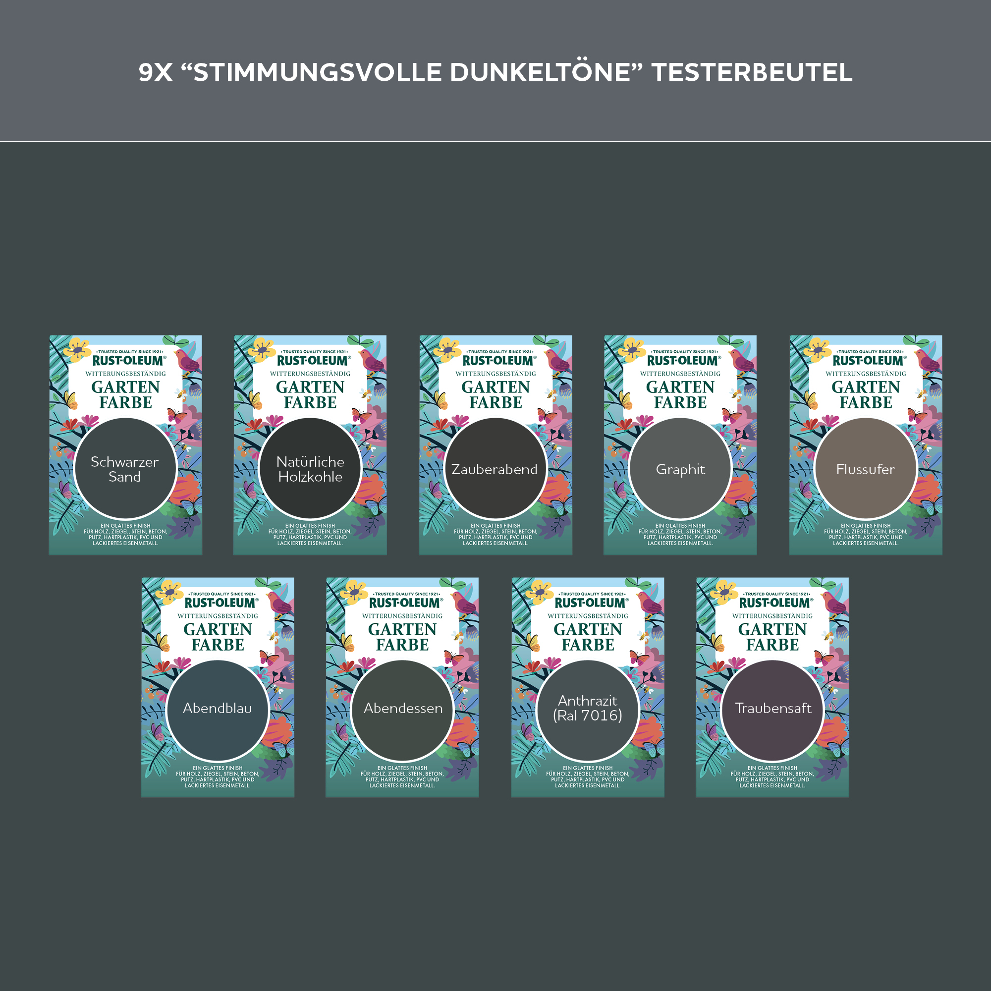 Holzfarbe Für Aussen Testerbox - Stimmungsvolle Dunkletöne