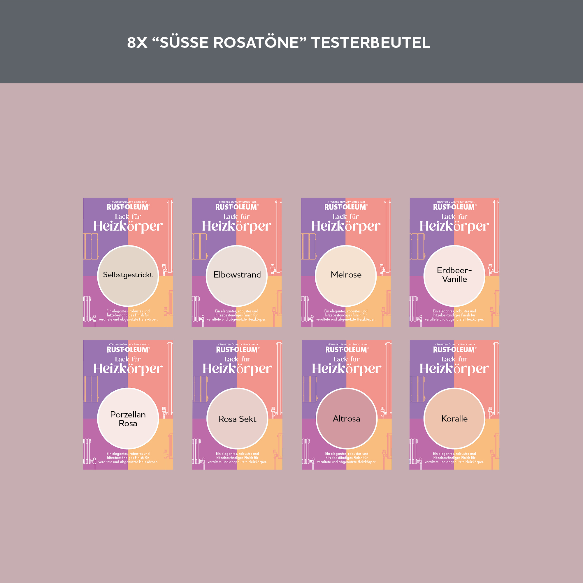 Heizkörper Testerbox  -  Süße Rosatöne