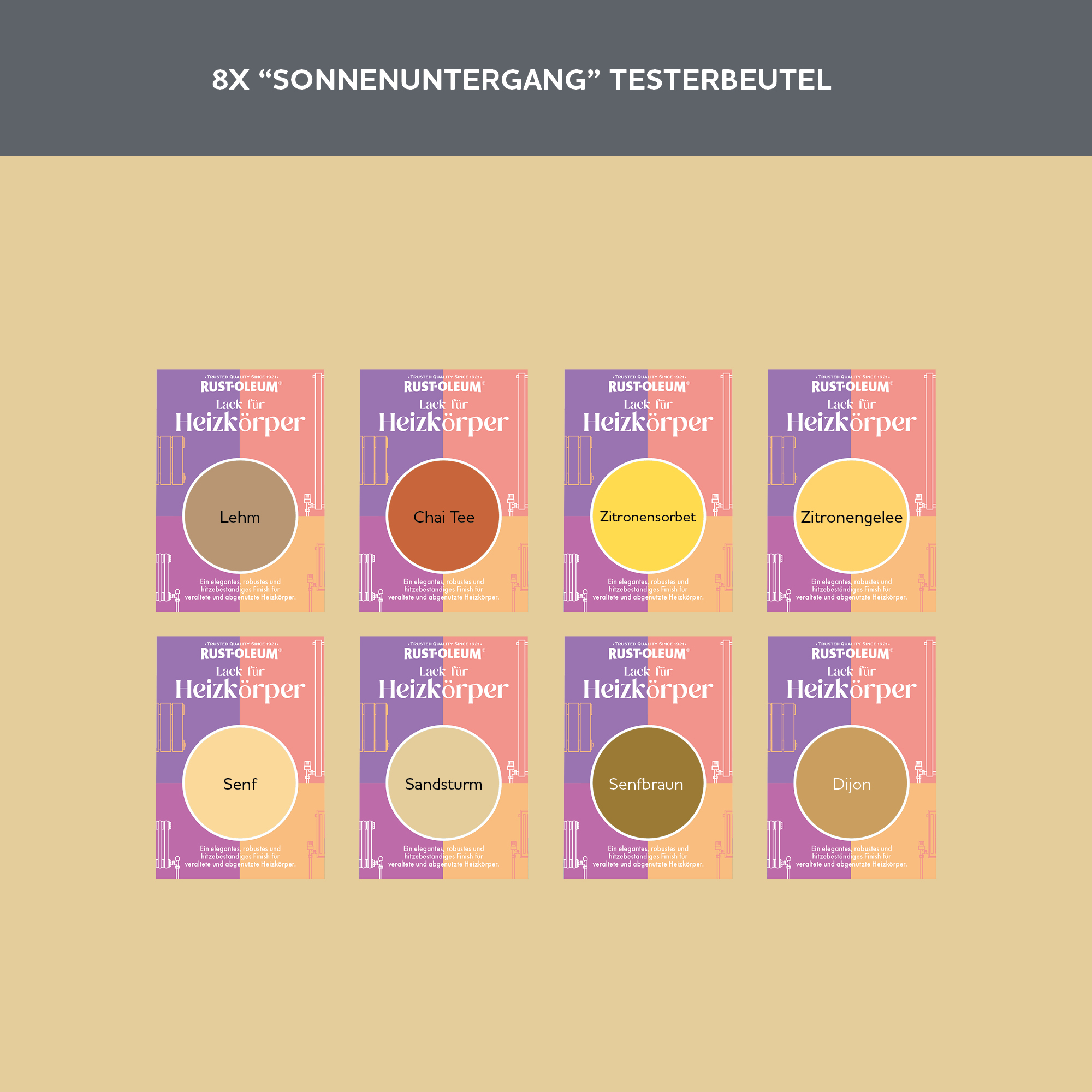 Heizkörper Testerbox - Sonnenuntergang