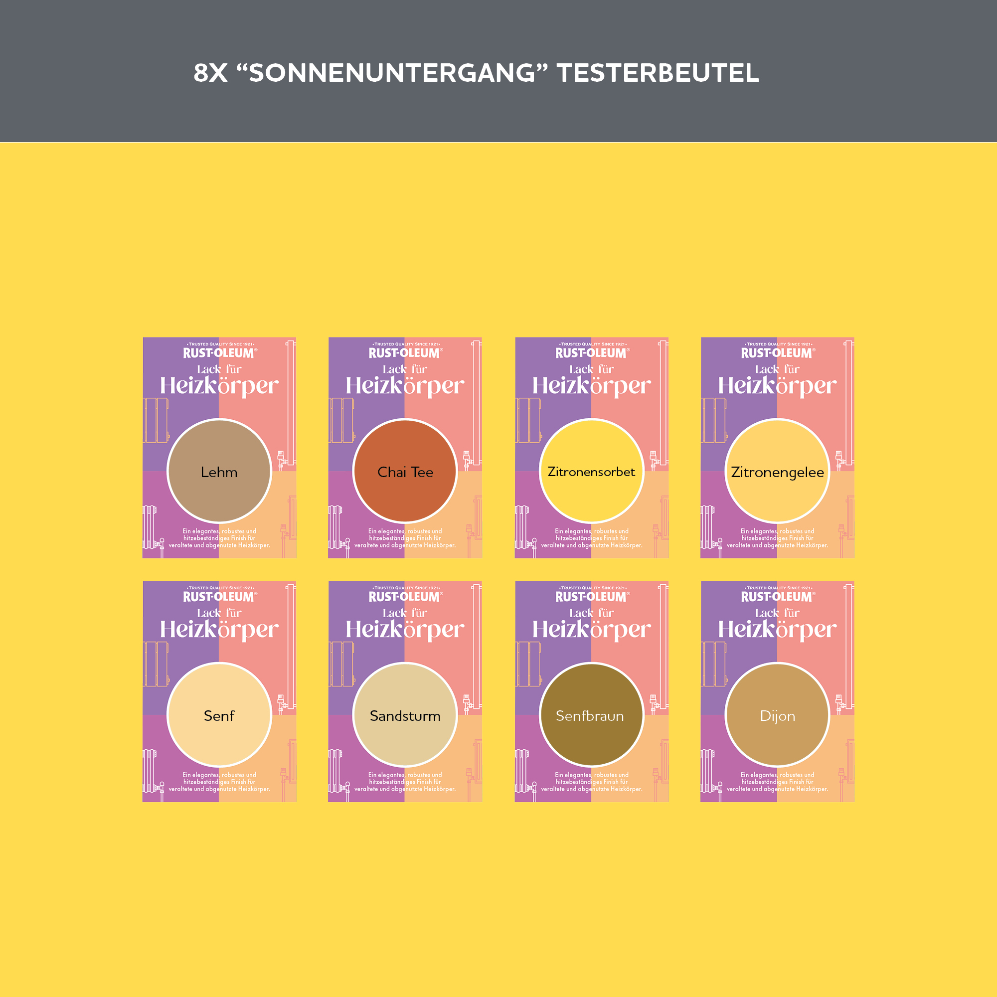 Heizkörper Testerbox - Sonnenuntergang